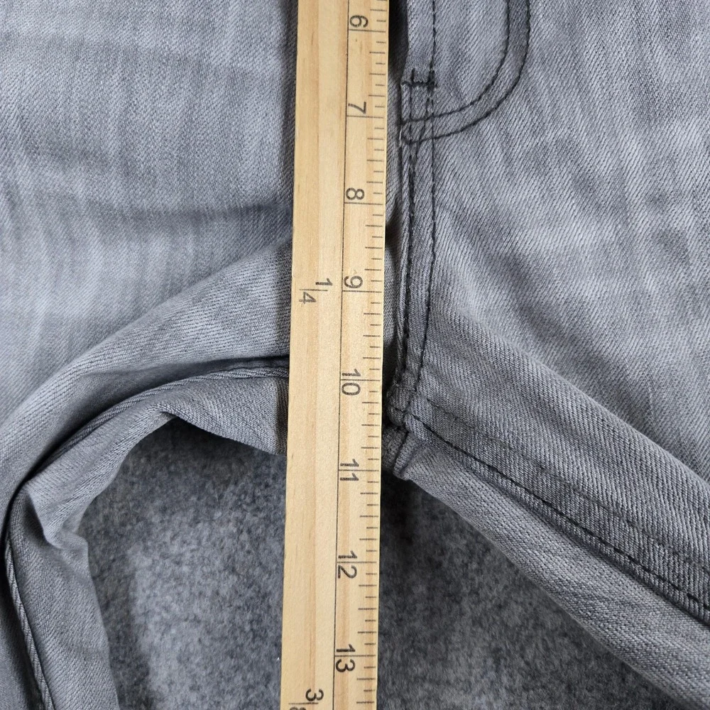 Levis 511 Slim Jeans Mens 34x26 Gray Zipper Back Pockets Grunge Hemmed Y2k